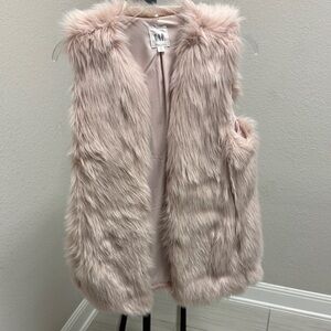 GAP Soft Blush Faux Fur Vest